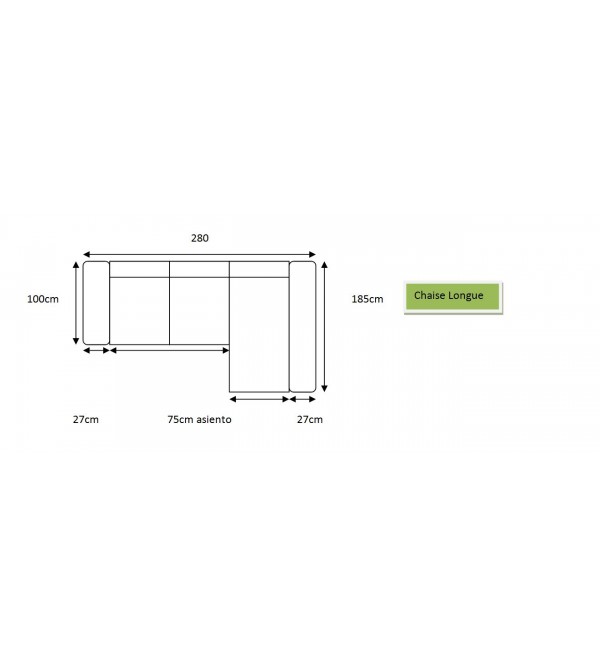 Sofa Chaise Longue Bianco