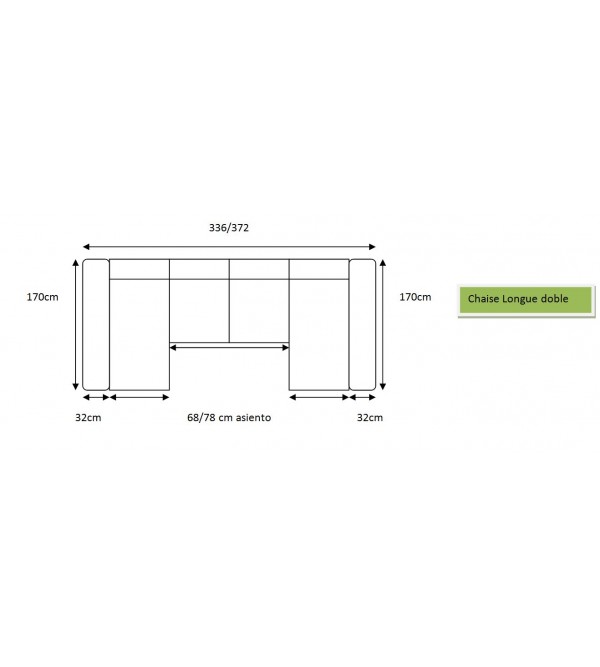 Sofa Chaise Longue Doble Leo