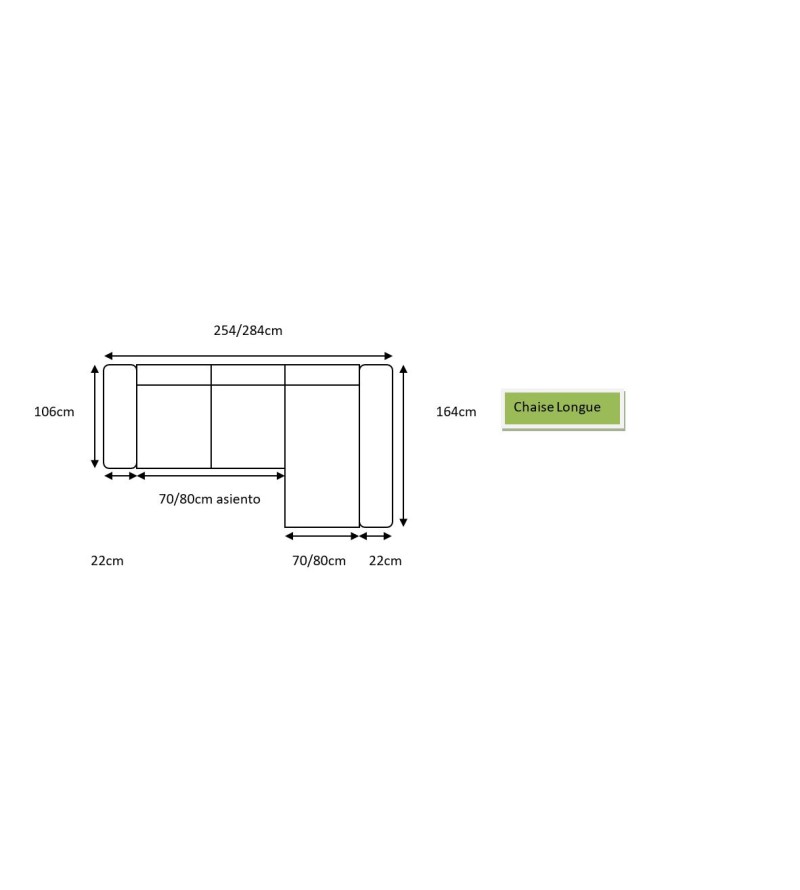 Tienda de Sofás en Madrid Chaise Longue Sol Sofalizate