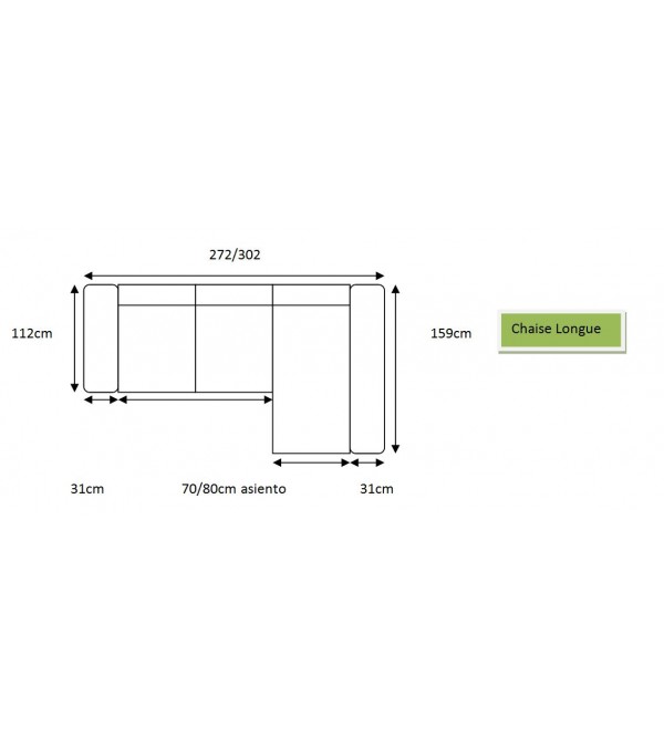 Sofa Chaise Longue Urano Eléctrico