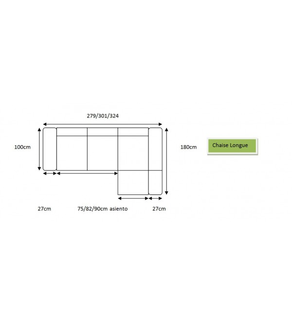 Sofa Chaise Longue Partida City