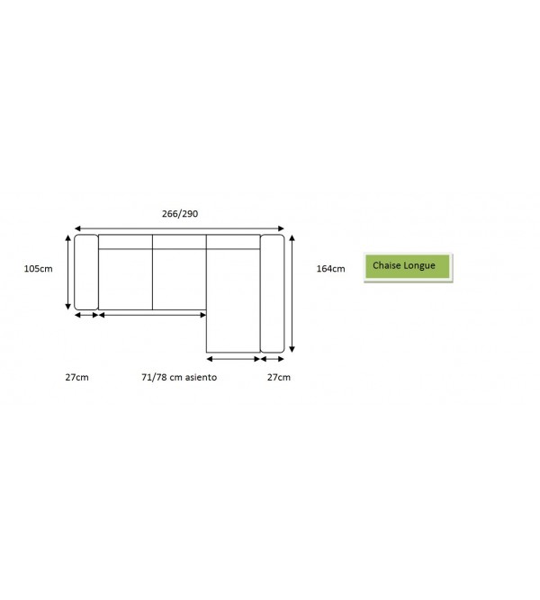 Sofa Chaise Longue Tonic Eléctrica